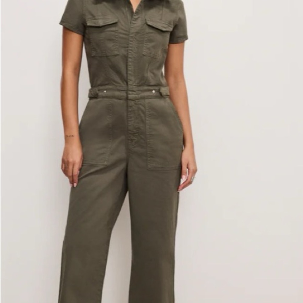Women's Fit For Success Twill Palazzo Cropped Jumpsuit